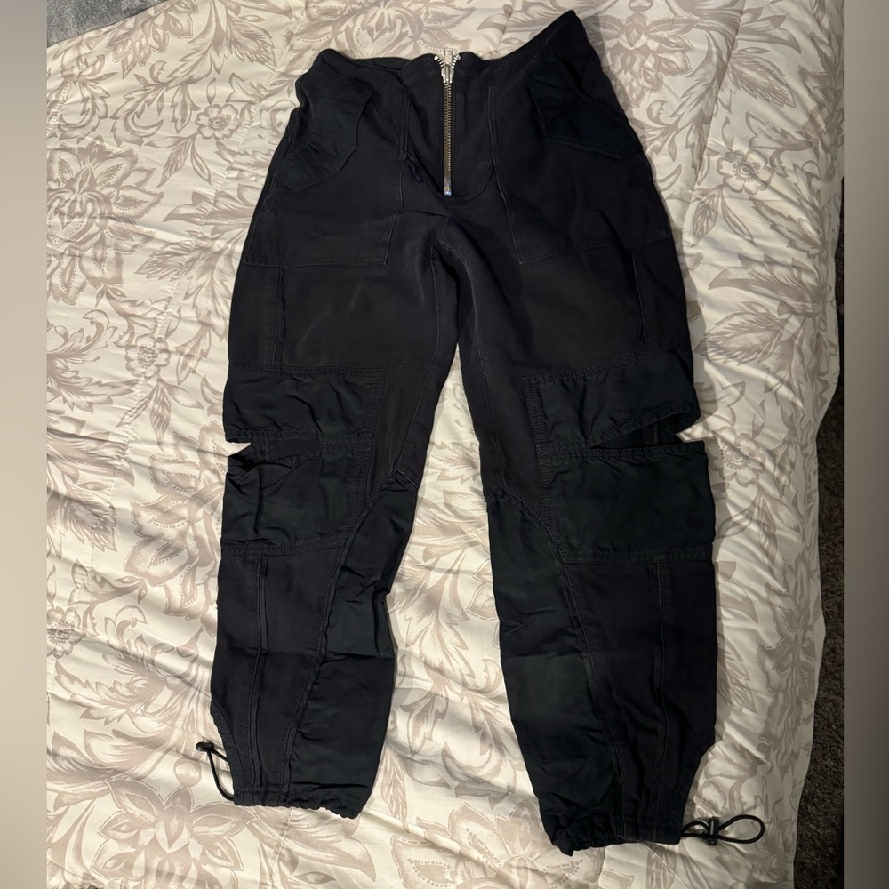 Designer 3.1 Phillip Lim linen harem cutout cargo jogger pants size 0 hot deal